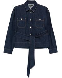 Maje - Denim Jacket With Bow - Lyst