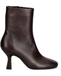 Souliers Martinez - Talin Seam-Detail Leather Ankle Boots - Lyst
