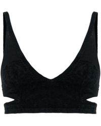 Dion Lee - Chenille Intarsia Bralette Top - Lyst
