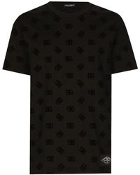Dolce & Gabbana - T-Shirt En Coton À Motif Monogrammé - Lyst