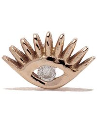 Kismet by Milka 14kt 'Evil Eye' Rotgoldohrstecker mit Diamant - Mehrfarbig