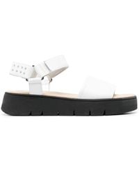 Geox - Dandra Open-Toe Leather Sandals - Lyst