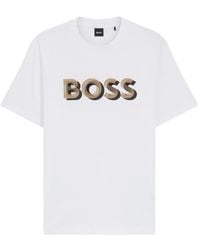BOSS - Logo-Print T-Shirt - Lyst