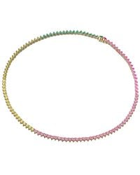 Anabela Chan - 18Kt Vermeil Petite Peony Eternity Heart Necklace - Lyst