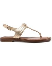MICHAEL Michael Kors - Mandy T-Strap Flat Sandals - Lyst