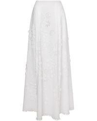 Alberta Ferretti - Gonna Con Ricamo A Fiori - Lyst