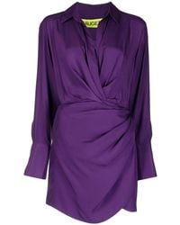 GAUGE81 - Draped V-Neck Mini Shirtdress - Lyst