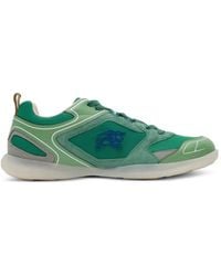 Burberry - Equestrian Knight Appliquéd Sneakers - Lyst