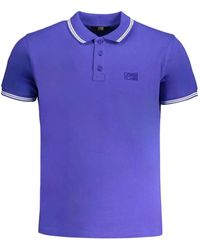 Roberto Cavalli - Logo-Embroidered Ribbed-Trim Polo Shirt - Lyst