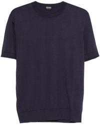 ZEGNA - Short-Sleeved Knitted T-Shirt - Lyst