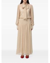 CRI.DA - Papavero Polka-Dot Pussy-Bow Maxi Dress - Lyst