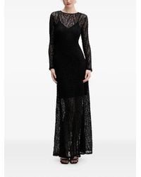 HUGO - Nulietta Long-Sleeved Laced Maxi Dress - Lyst