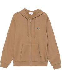 Lacoste - Logo-Patch Zip-Up Hoodie - Lyst