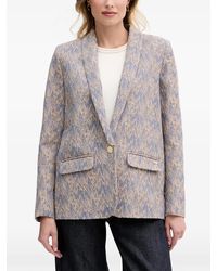 Mos Mosh - Mmwren Eve Chevron-Pattern Shawl-Collar Blazer - Lyst