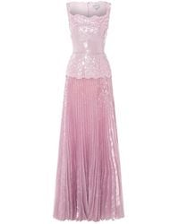 Rami Al Ali - Sequin-Embellished Pleated Maxi Gown - Lyst