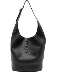 Saint Laurent - Bolso De Hombro Con Placa Del Logo - Lyst
