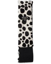 Prada - Printed Calf Hair Headband - Lyst