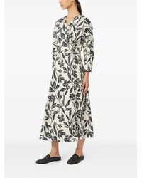 Max Mara - Floral-Print Midi Dress - Lyst