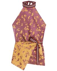 Dries Van Noten - Jacquard Wrap Top - Lyst