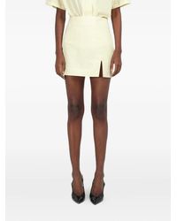 ROWEN ROSE - Cotton Striped Mini Skirt - Lyst