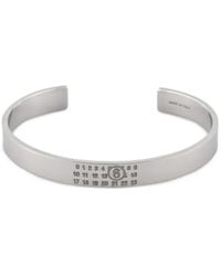 MM6 by Maison Margiela - Numerical Logo-Engraved Open-Cuff Bracelet - Lyst