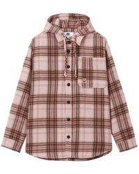 Chocoolate - Check-Pattern Hooded Jacket - Lyst