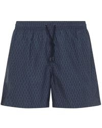 Canali - Patterned Drawstring Swim Shorts - Lyst