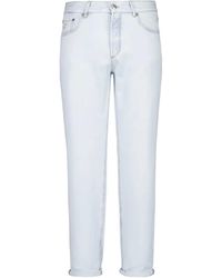 Brunello Cucinelli - Jeans Con Applicazione Logo - Lyst