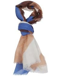 Altea - Abstract-Print Wool-Silk Scarf - Lyst