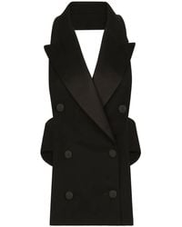 Dolce & Gabbana - Wool Double-Breasted Vest - Lyst