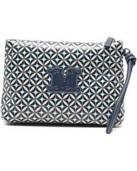 Max Mara - Bchtazzina Geometric-Print Logo-Patch Clutch Bag - Lyst