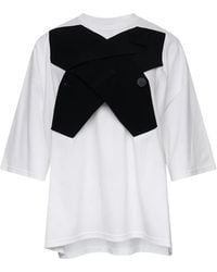 Enfold - Bow-Detail T-Shirt - Lyst