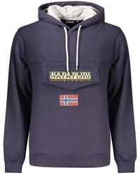 Napapijri - Logo-Patch Drawstring Hoodie - Lyst