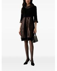 Joseph Ribkoff - Marble-Print Cowl-Neck Mini Dress - Lyst
