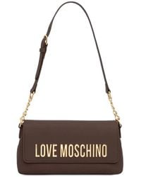 Love Moschino - Sac Porté Épaule À Plaque Logo - Lyst