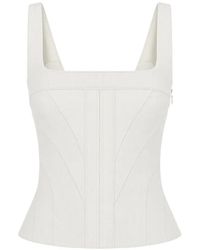Giovanni bedin - Ribbed-Knit Panelled Top - Lyst