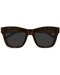 Saint Laurent - Square-Frame Logo-Plaque Sunglasses - Lyst