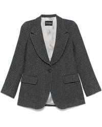 Emporio Armani - Blazer Met Enkele Rij Knopen - Lyst