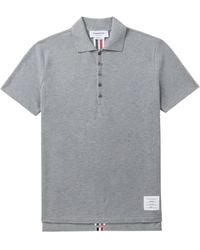 Thom Browne - Center-back Stripe Piqué Polo - Lyst