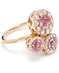 Selim Mouzannar - 18kt Rose Gold Sapphire And Diamond Ring - Lyst
