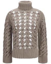 P.A.R.O.S.H. - Pull Ajouré À Col Roulé - Lyst