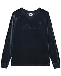 B+ AB - Velvet-Effect Embroidered T-Shirt - Lyst