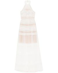 Saiid Kobeisy - High-Neck Lace Maxi Dress - Lyst