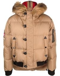 DSquared² - Logo-patch Hooded Down Jacket - Lyst