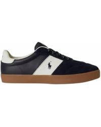 Polo Ralph Lauren - Court Vulc Leather Low-Top Trainers - Lyst