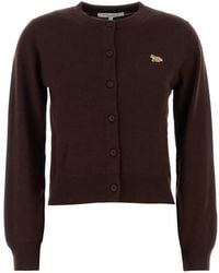 Maison Kitsuné - Cárdigan Con Parche De Zorro - Lyst