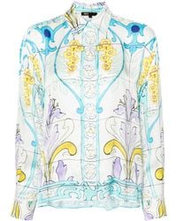 Maje - Imprimé Mosaique-print Satin Shirt - Lyst