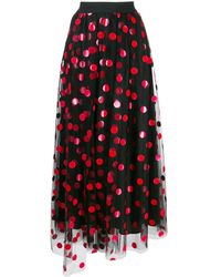 MSGM Gonna lunga a pois - Rosso