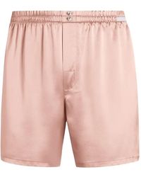 Dolce & Gabbana - Silk Satin Boxer Shorts - Lyst