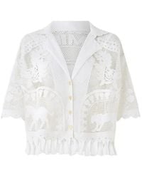 CAMILLA - Cropped Collar Blouse - Lyst